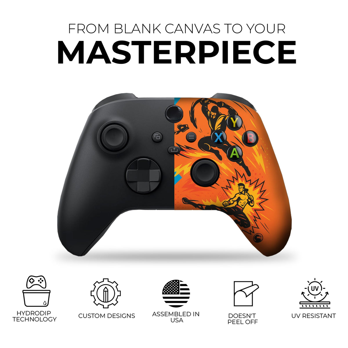Morrtal Kommbat Retrro Kombattoon Custom X-box Controller Wireless