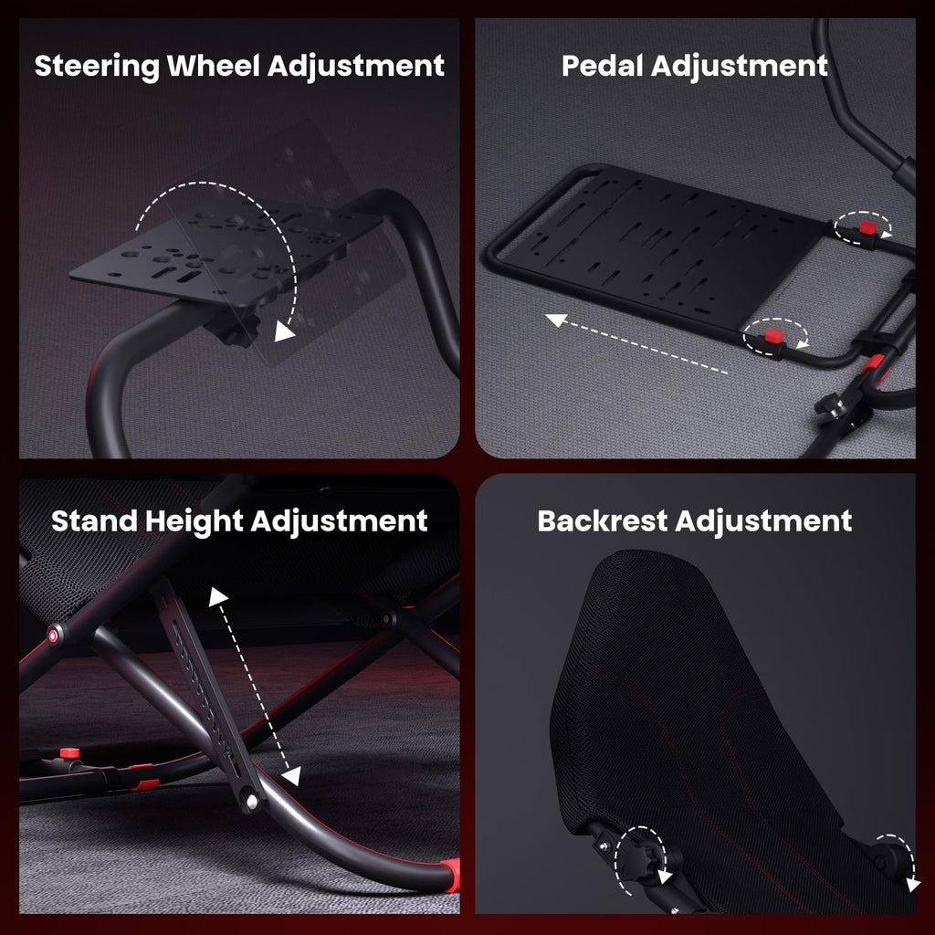 RACGTING Racing Simulator Cockpit with Seat for Logitech G29 G923 G920