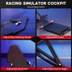 DIWANGUS Foldable Racing Simulator Cockpit with Seat & Monitor Stand