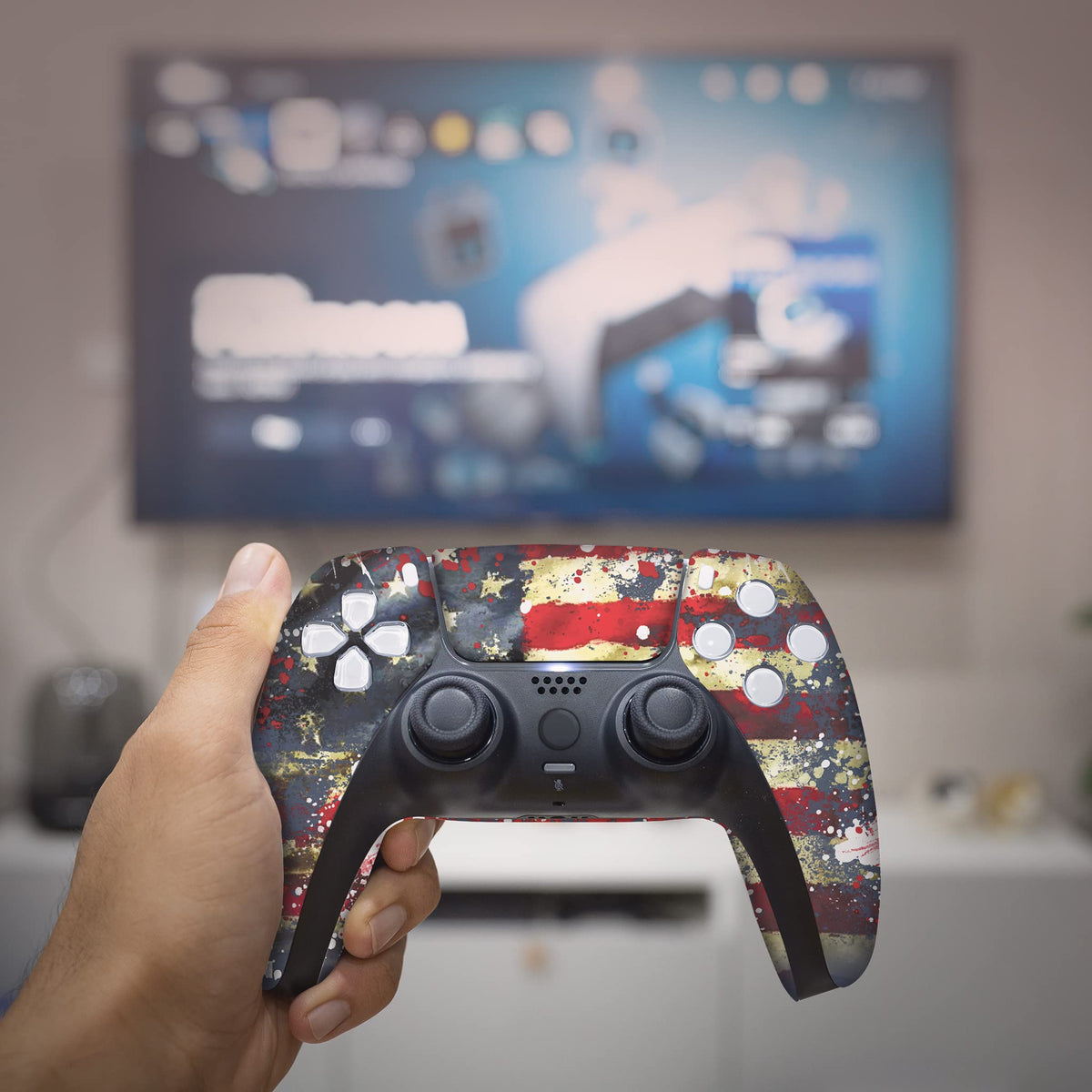 Tatterred Flag Custom PS-5 Controller Wireless for Play-Station 5 Console