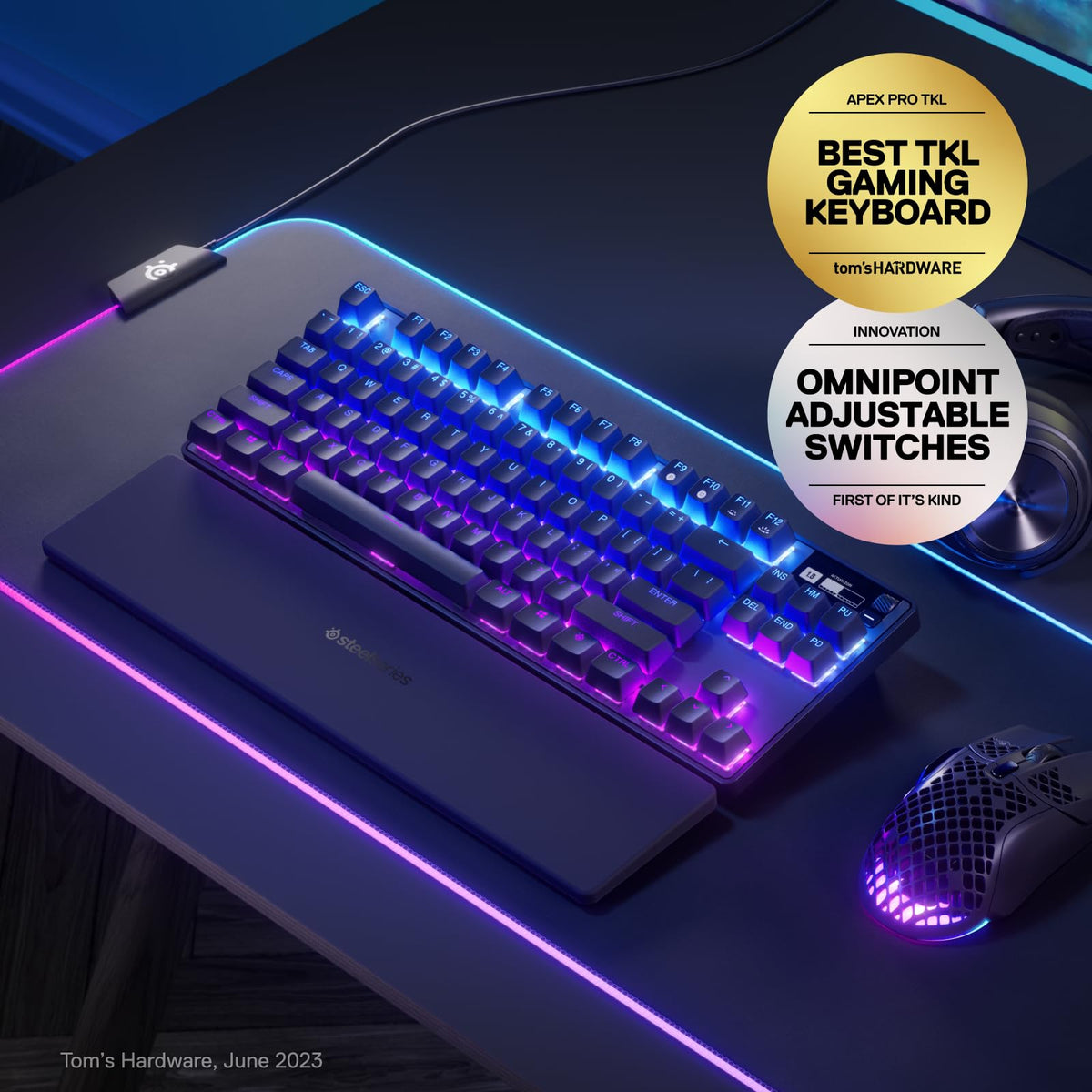SteelSeries Apex Pro TKL Wireless Gaming Keyboard - Black