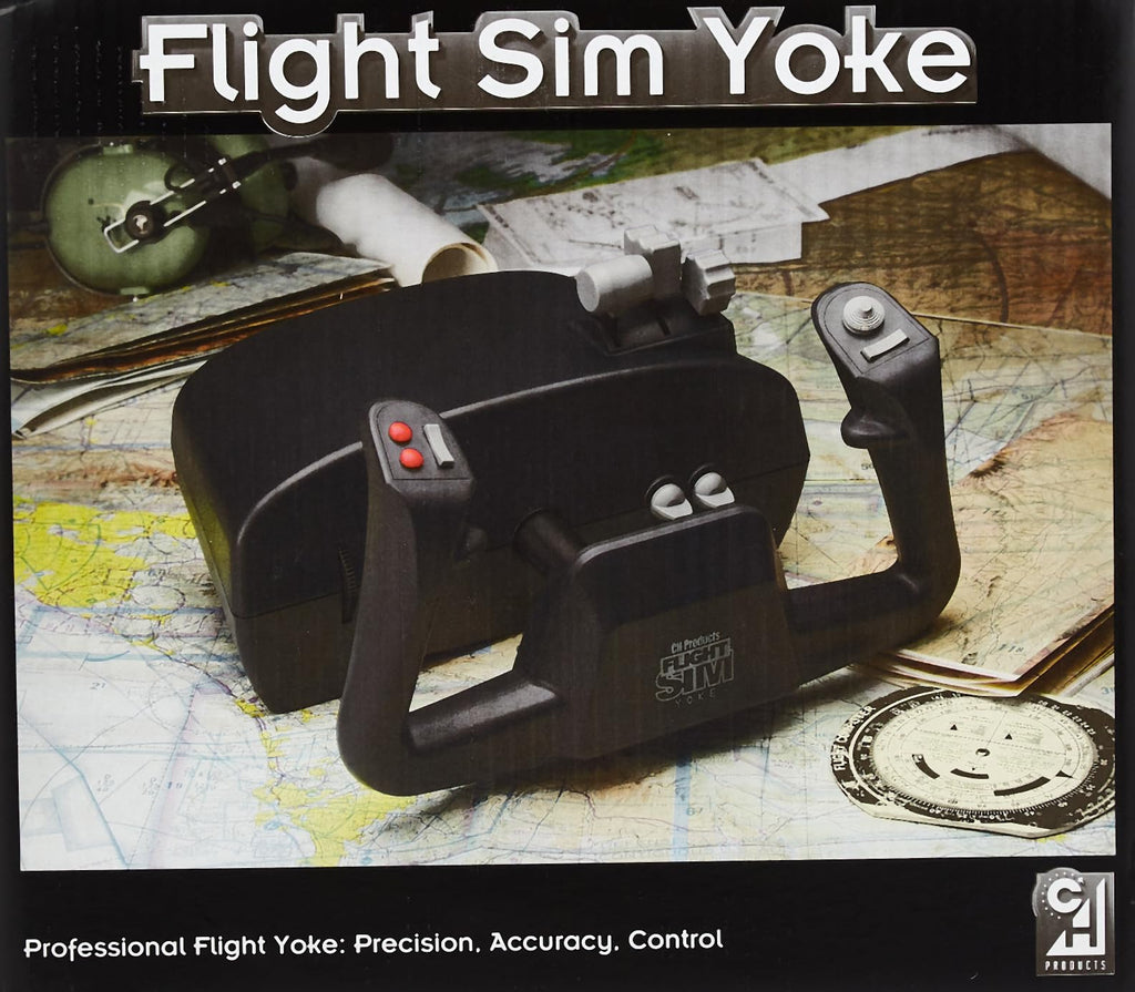 CH Products Flight Sim Yoke USB ( 200-615 ), Black