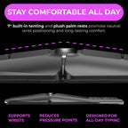 Cloud Nine C989M Ergonomic Mechanical Keyboard for PC - Kailh Tactile Brown Switches - RGB Light Up LED Backlit with USB - Ergo Split Key Board with Macro