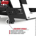 Extreme Simracing Chassis 4.0 – Adjustable Racing Simulator Cockpit | Compatible with Logitech, Thrustmaster, Fanatec, Simagic, Moza, Simucube & Others | Sturdy Steel Frame, Ergonomic Driving Position, Universal Seat Mount (White)
