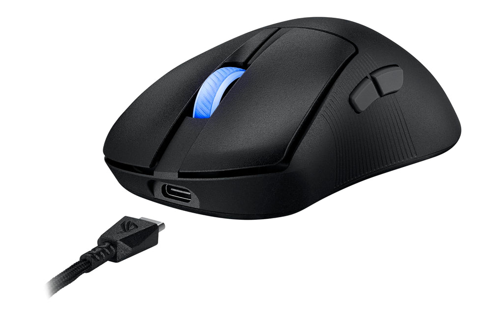 ASUS ROG Keris II Ace Wireless Gaming Mouse – Right-Handed Ergonomic, 54g, Tri-Mode Connectivity, 42K DPI, up to 107Hr Battery, PC/Mac Support - Black
