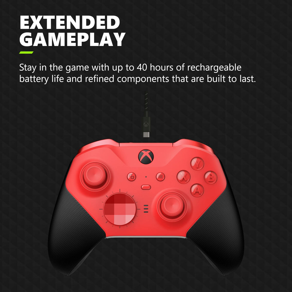 Xbox Microsoft Elite Wireless Controller Series 2 Core – Red (Renewed)