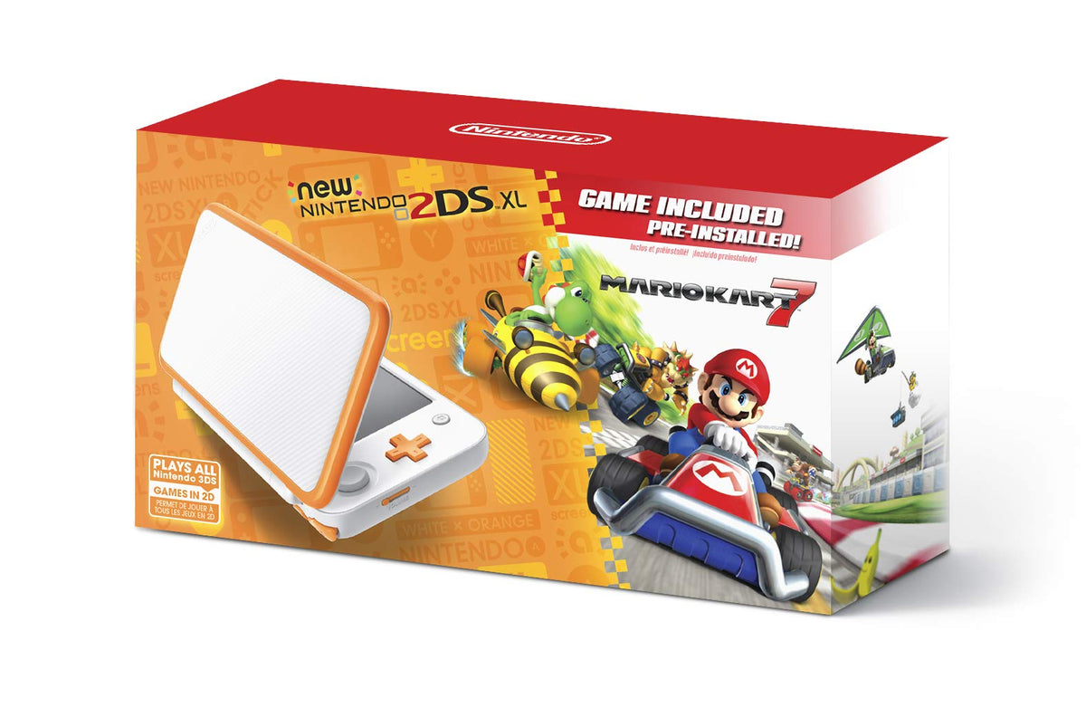 New Nintendo 2DS XL - Black + Turquoise With Mario Kart 7 Pre-installed - Nintendo 2DS