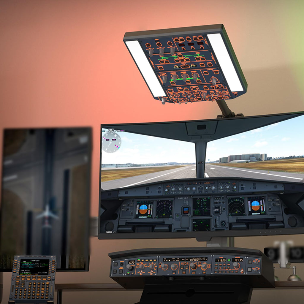 WINGFLEXSIM Flight Simulator A320 Overhead Panel Featuring IRS & Lighting Panels, Overhead Simulation Designed for PC Flight Sim Platforms, Delivering Professional-Level Simulation