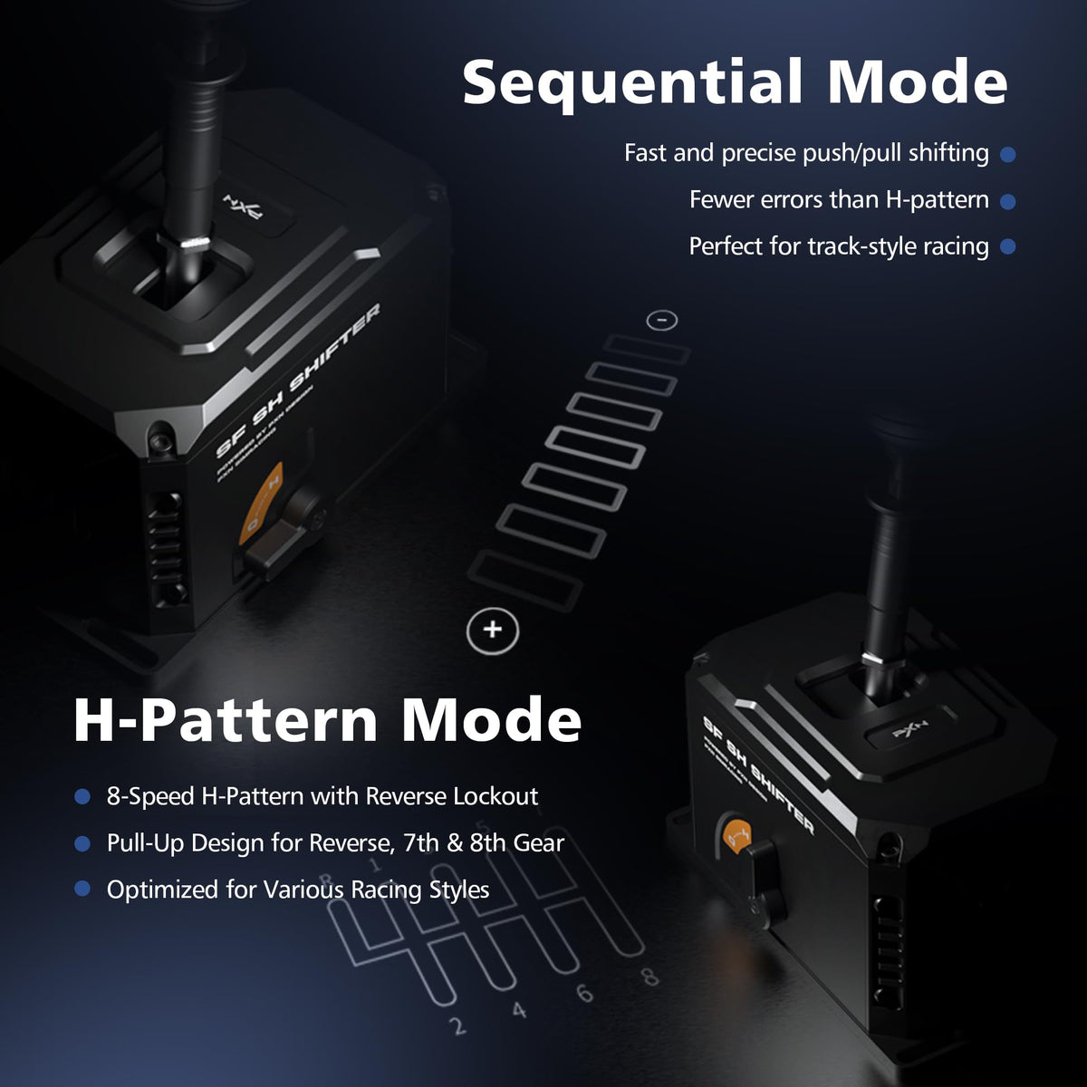 PXN SF SH Sim Racing Shifter for PC - H-Pattern and Sequential Dual Mode