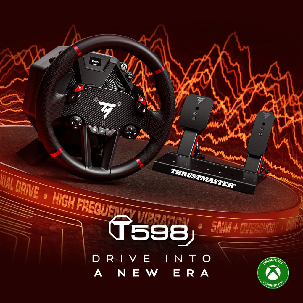 Thrustmaster T598 Racing Wheel for Xbox Series X|S & PC - 5 Nm Direct Drive Steering Wheel with Pedals Set, Realistic Sim Driving Experience with Force Feedback (Renewed)