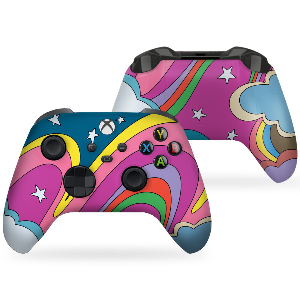 Psychedelic Mushrooms Customised Wireless Controller by BCB. Original X-box Controller Compatible with X-box One/Series X & S Console. Customized with Water Transfer Printing (Not a Skin)
