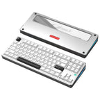PMOKEY Aurora 80 CNC Full Aluminum Wireless Mechanical Keyboard with VIA/QMK, 8000mah Battery, Arctic Tactile Switch, Tri-Mode Gaming Keyboard Hot Swappable RGB Backlit for Windows/Mac/PC (Ultra Blue)