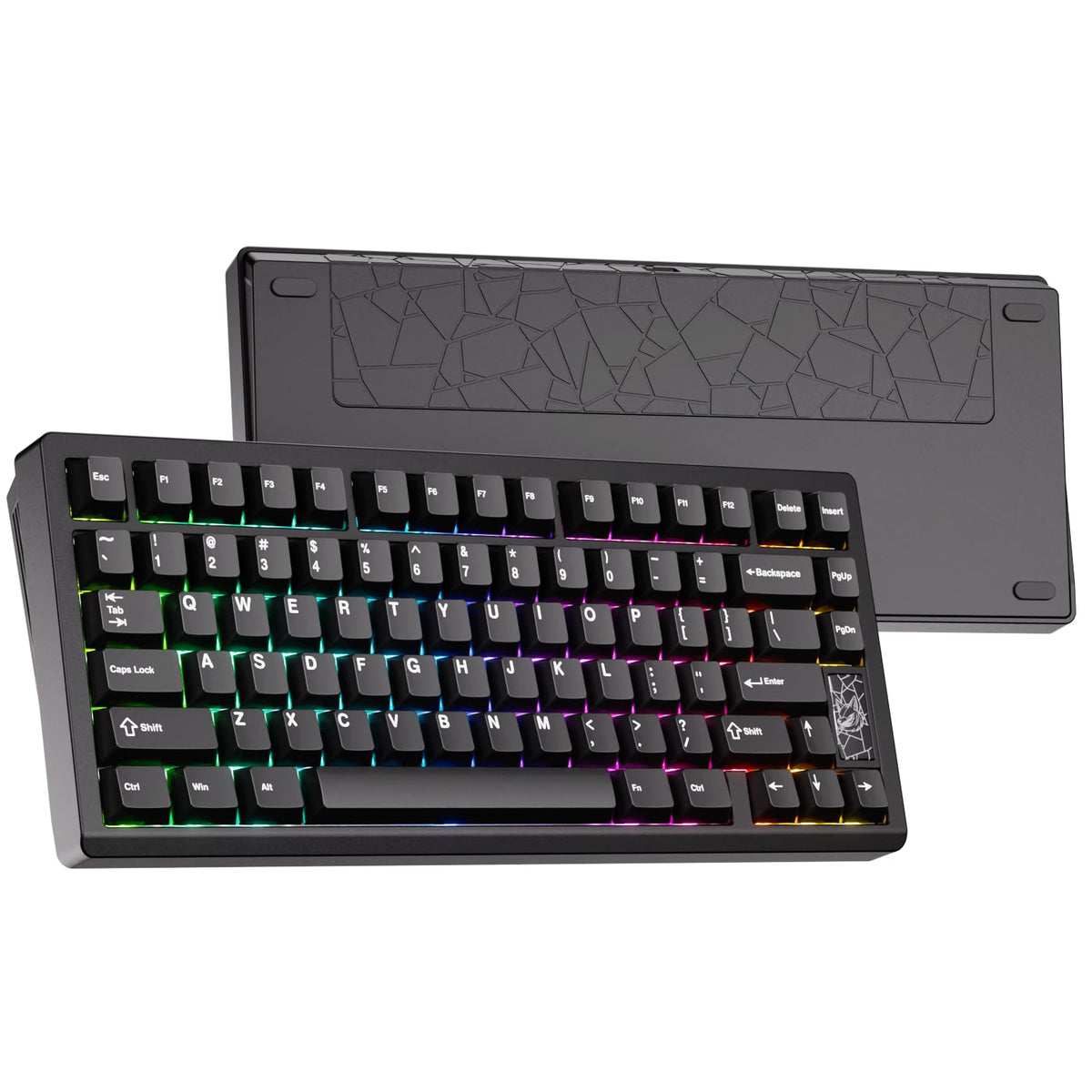 OOCTPK Mechanical Keyboard, Chilkey Slice75 HE Gaming Keyboard Wired, 75% Hall Effect Magnetic Aluminum Keyboard with WS Flux HE Clacky Switch, Rapid Trigger, 8K Polling, RGB Custom, PC/Mac Support