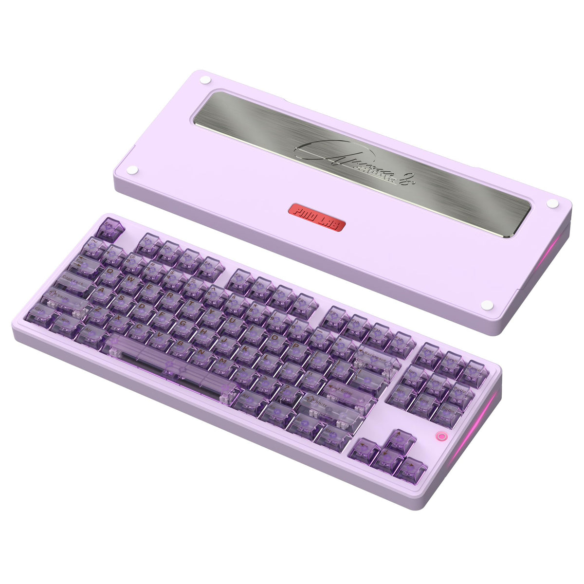 PMOKEY Aurora 80 CNC Full Aluminum Wireless Mechanical Keyboard with VIA/QMK, 8000mah Battery, Arctic Tactile Switch, Tri-Mode Gaming Keyboard Hot Swappable RGB Backlit for Windows/Mac/PC (Ultra Blue)