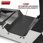 Extreme Simracing Chassis 4.0 – Adjustable Racing Simulator Cockpit | Compatible with Logitech, Thrustmaster, Fanatec, Simagic, Moza, Simucube & Others | Sturdy Steel Frame, Ergonomic Driving Position, Universal Seat Mount (White)