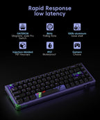 Defender 68 PC Gaming Keyboard Wired, 0.01mm Precision Magnetic Switch Hot Swappable, PBT Keycaps, RGB, 128K Polling Rate, IP57, Full Aluminum CNC Housing, Compatible with Mac(White)