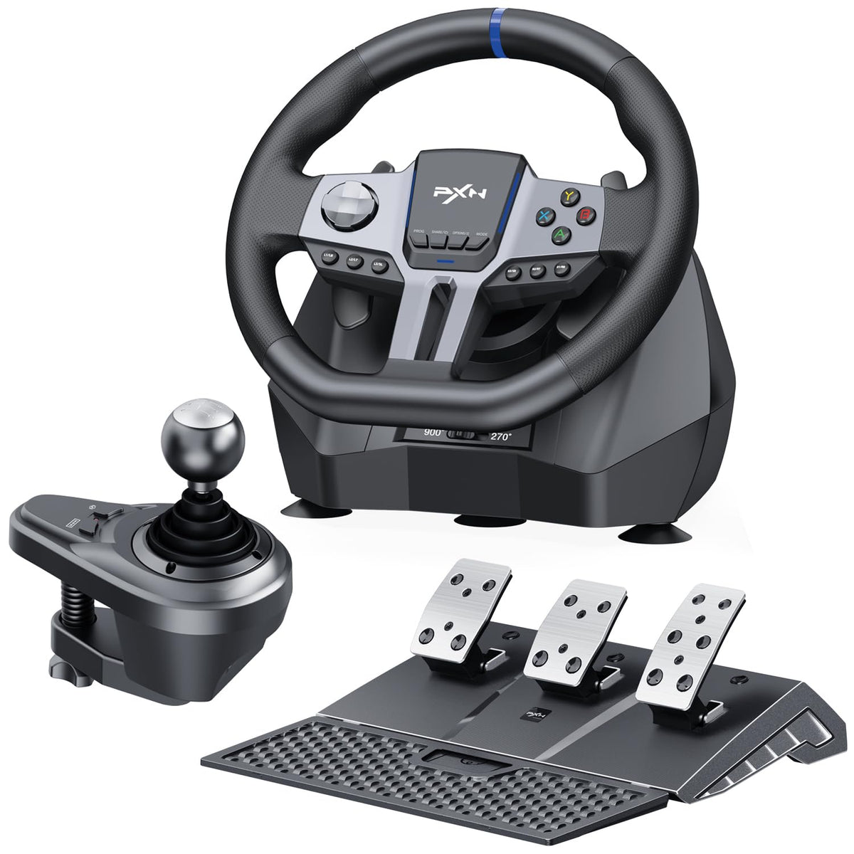 PXN Racing Wheel, 270&900° V9 Gen2 Gaming Steering Wheel