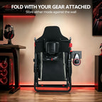 RACGTING Foldable Sim Racing Cockpit with Seat, Touring & Open-Wheel Modes