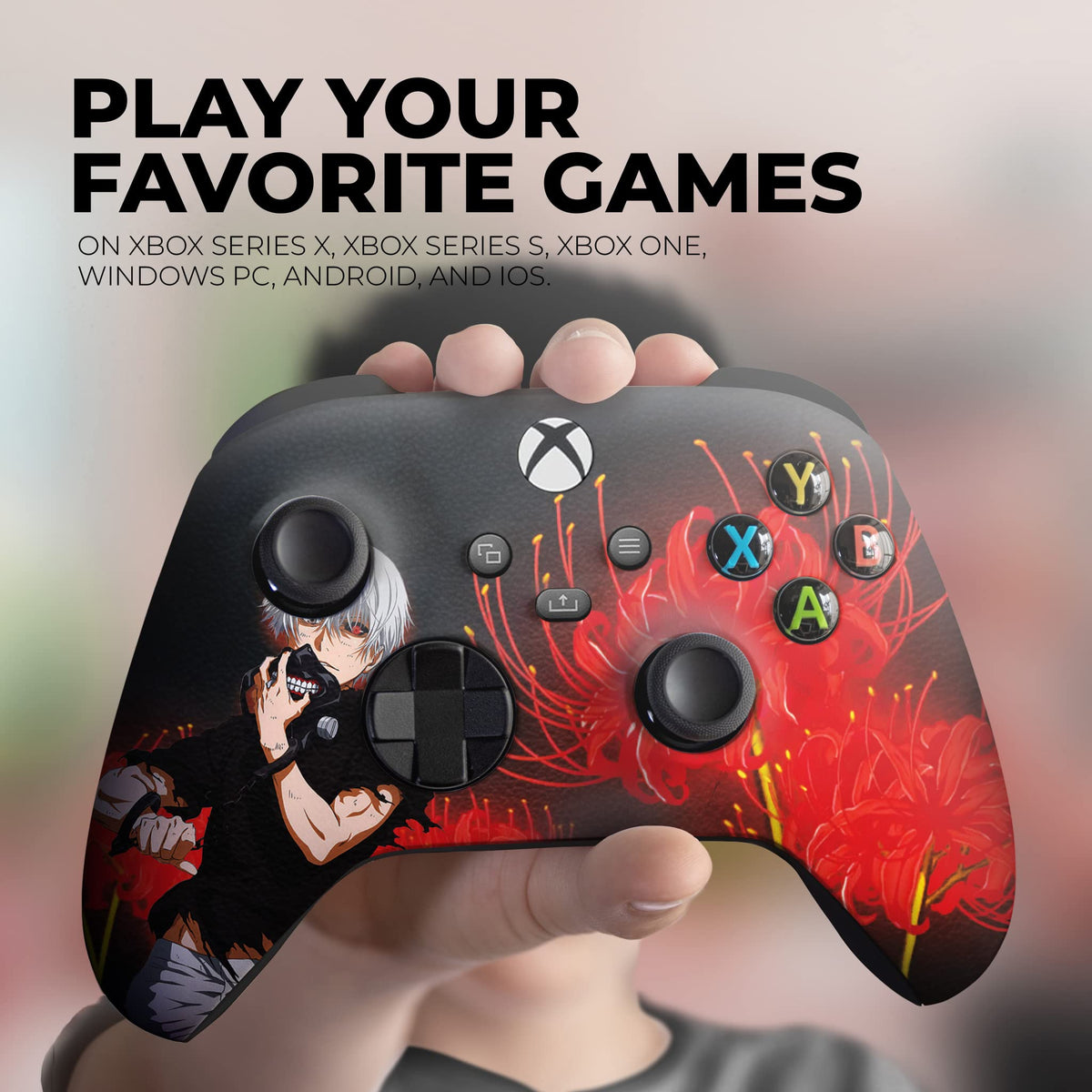 Tokyyo Ghoul Anime Custom X-box Controller Wireless for X-box Series X/S