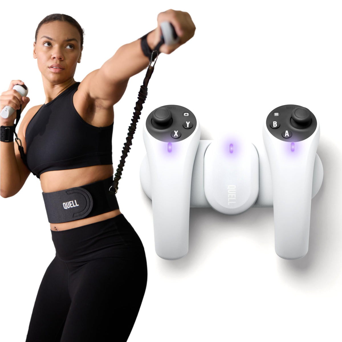 Quell Impact - Immersive Fitness Gaming Platform, high-intensity, resistance based, at-home workouts, high octane gameplay, motion tracking technology, fitness analytics (XL)