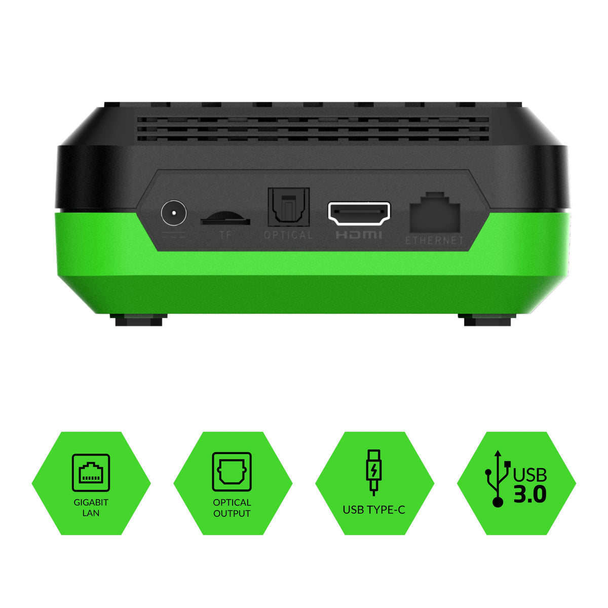 BuzzTV P6 PowerStation Media Hub with 16GB DDR4 RAM, Expandable NVMe Storage, Android 13, Dual Quad-Core Processors, Wireless AX and BT-500 Smart Remote