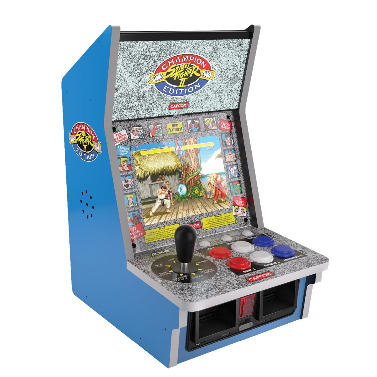 Evercade Alpha Mega Man Bartop Arcade - Pre-assembled unit with Competition-Grade Arcade Controls + 8” High-Resolution IPS Screen