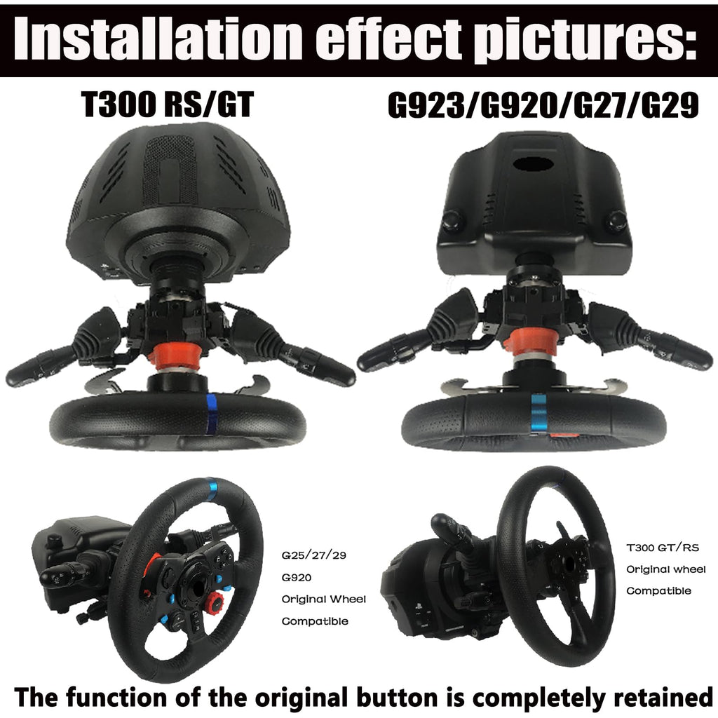 Obokidly Upgrade Type DIY Racing Simulator Steering Wheel Turn Signal Wiper Lever Switch For Logitech G27 G29 G920 G923 Logitech Thrustmaster T300 (Upgrade Type-For G27/G29, Black)