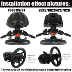 Obokidly Upgrade Type DIY Racing Simulator Steering Wheel Turn Signal Wiper Lever Switch For Logitech G27 G29 G920 G923 Logitech Thrustmaster T300 (Upgrade Type-For G27/G29, Black)