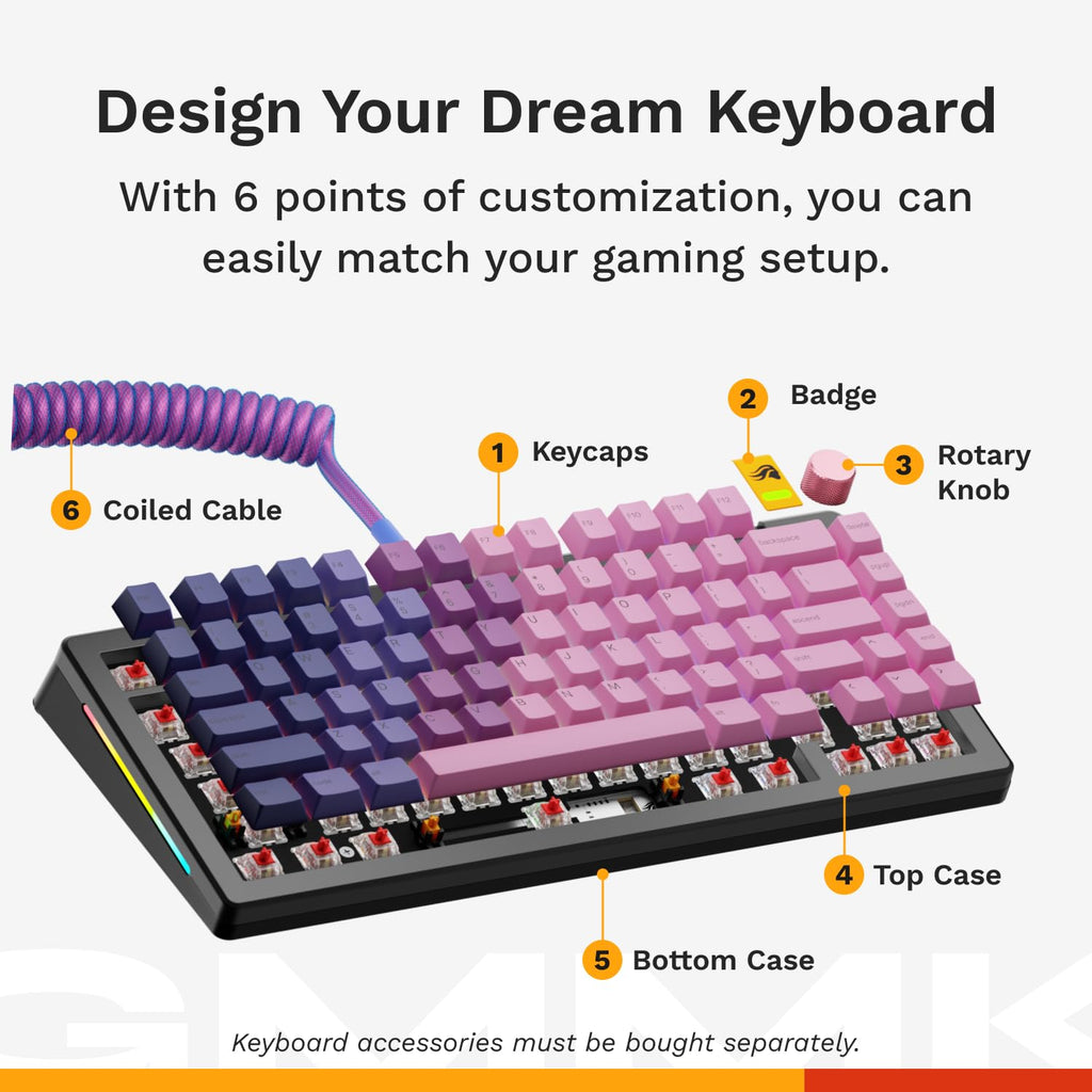 GLORIOUS Gaming - GMMK 3 PRO HE: Rapid Trigger Keyboard, Hall Effect, Custom Modular Aluminum Body, 8K Polling Rate, Hotswap MX & Magnetic Switches, Modular Gasket System, ANSI 75% Tenkeyless (Black)