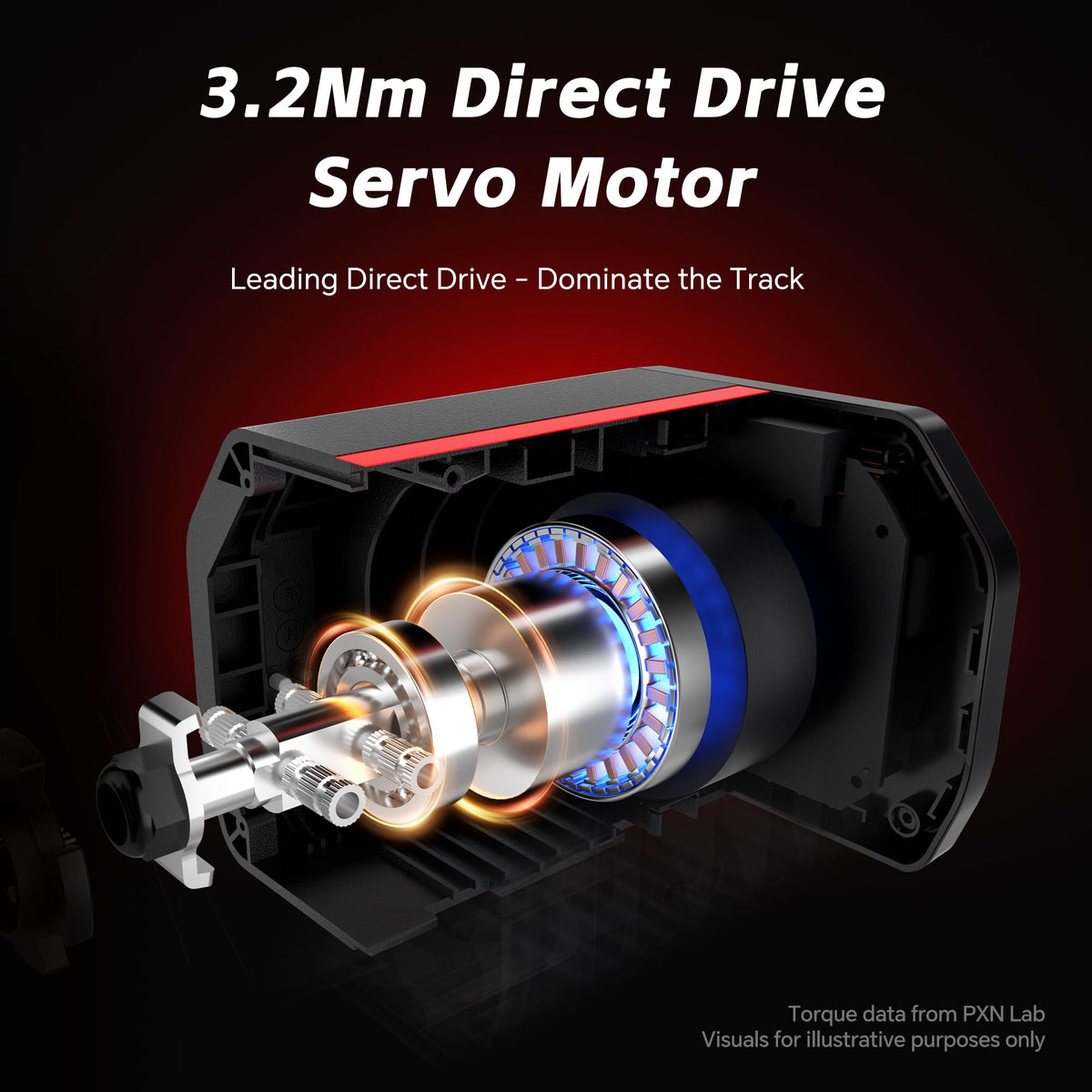 PXN V10 Pro Direct Drive Sim Racing Wheel, 3.2Nm Force Feedback