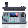 Tenveo NDI PTZ Camera Joystick Controller, 5'' LCD Screen Real-time Preview 4D Joystick Controller, NDI License Included, Support NDI PoE VISCA Pelco-D/P RJ45 For Church Live/Events/Live Streaming