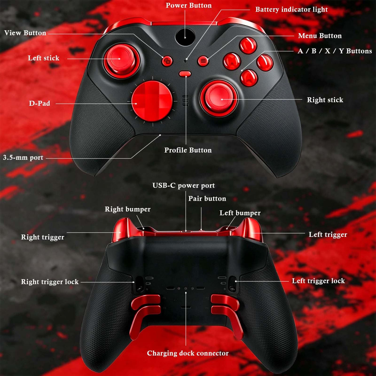 DIY Customized Elite Series 2 Controller Compatible For Xbox Elite Series 2