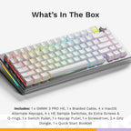 GLORIOUS Gaming - GMMK 3 PRO HE: Wireless Gaming Keyboard Rapid Trigger, Hall Effect, Aluminum Body, 8K Polling Rate, Hotswap MX & Magnetic Switches, Adjustable Actuation, ANSI 75% Tenkeyless (Black)