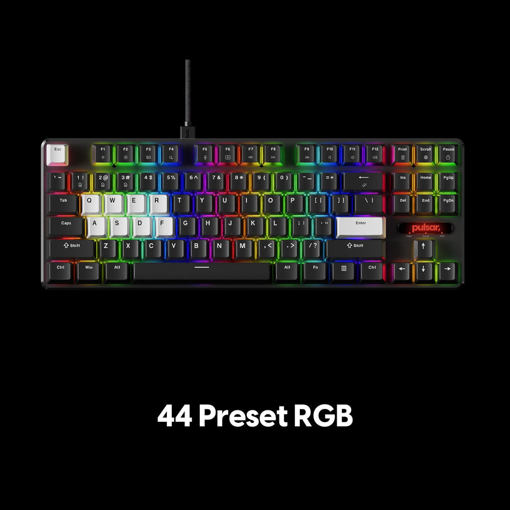 Pulsar Gaming Gears PCMK2HE TKL Gaming Keyboard, 80%, ANSI, Black