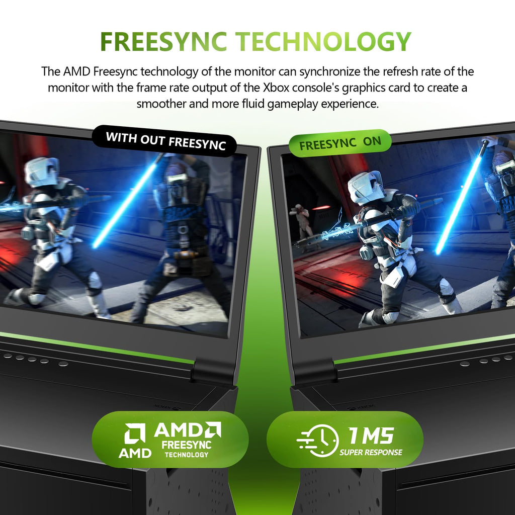 G-STORY 14‘’ Portable Monitor for Xbox Series X 4K Portable Gaming Monitor IPS Screen for Xbox Series X（not Included） with Two HDMI, HDR, Freesync Game Mode Travel (14“&4K for Xbox Series X)
