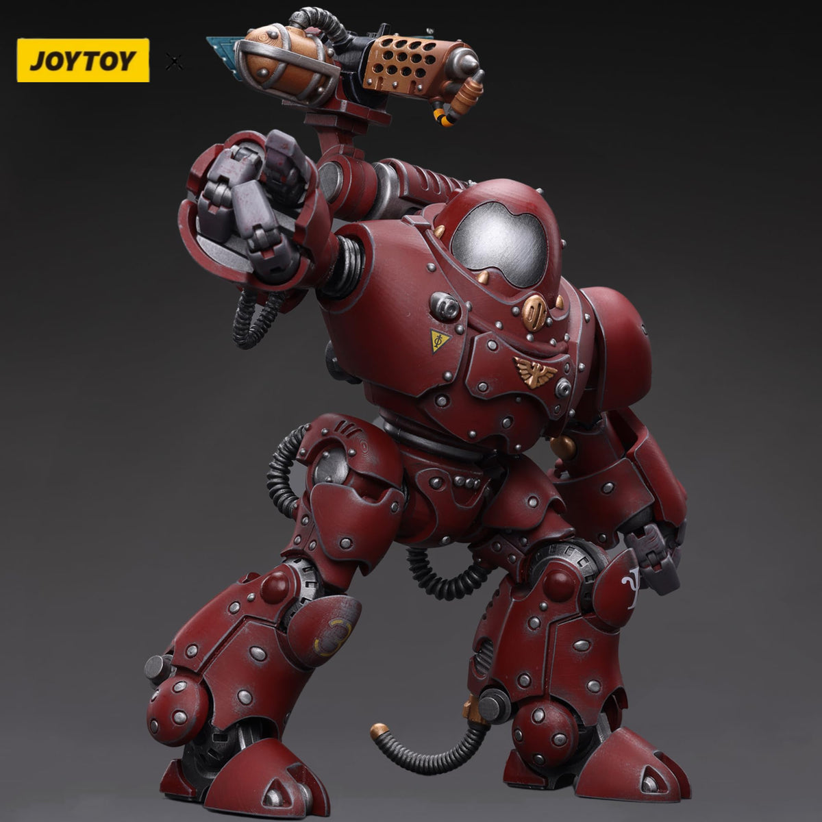 JOYTOY 1/18 Action Figure Warhammer 40,000 Adeptus Mechanicus Kastelan Robot with Incendine Combustor Collection Model Birthday Gift JT7738