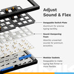 GLORIOUS Gaming - GMMK 3 HE Rapid Trigger Keyboard, Hall Effect, 8K Polling Rate, MX Mechanical & Magnetic Switches, Hotswappable 100% Keyboard, Modular Gasket System, Doubleshot PBT keycaps (Black)