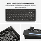 GLORIOUS Gaming GMMK PRO 75% Barebones Black (Frame Only) - Modular Mechanical Gaming Keyboard, TKL Size (75%), 3.3lb Frame, RGB, Fully Customisable, 5-Pin Switch Support