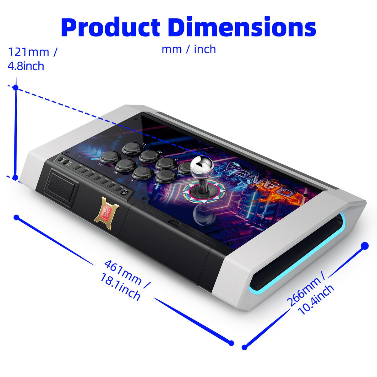 qanba Q3 Obsidian Silent Arcade Joystick Multifunction Edition for PC (Fighting Stick)