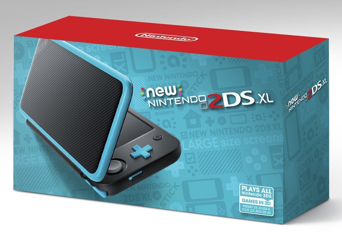 Nintendo New 2DS XL - Black + Turquoise (Renewed)