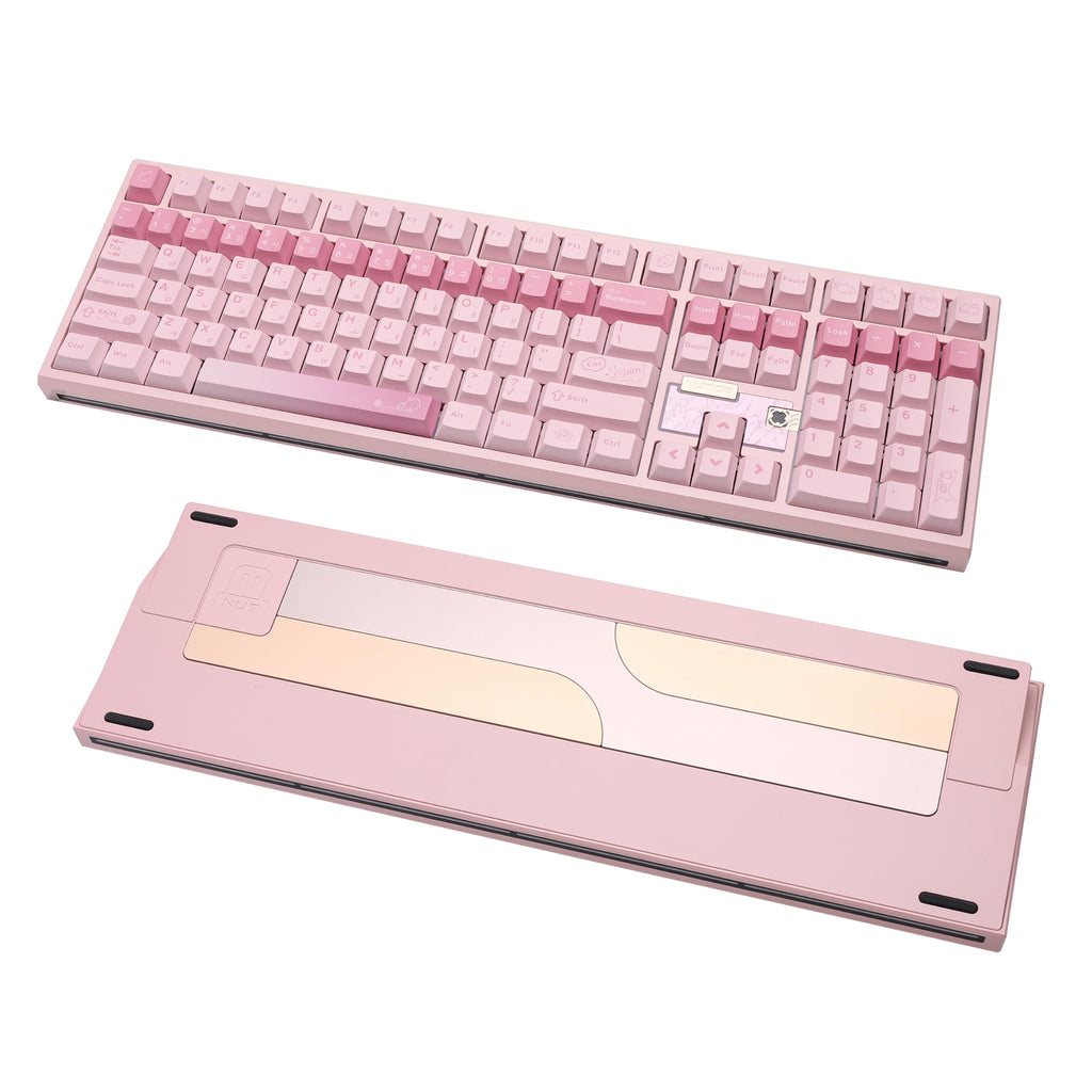 Loeskii WEIKAV 108-Key CNC Aluminum Mechanical Keyboard, Tri-Mode Wireless, Hot Swappable Linear Switch, Quick Release Structure, QMK/VIA, PBT Keycaps, Sound Dampening, NKRO, RGB, Win/Mac