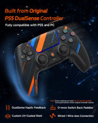 CHARM FOCUS Modified PS5Controller, 4 Remappable Back Paddle for PS5 & PC