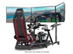 Next Level Racing Round Tube Freestanding Triple Monitor Stand, Black