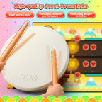 IINE Professional Taiko Drum Controller Pro Max, Taiko Game Controller with 2 Drum Sticks, Drum Controller Compatible With Nintendo Switch/PS4/PS5/PC/NS2