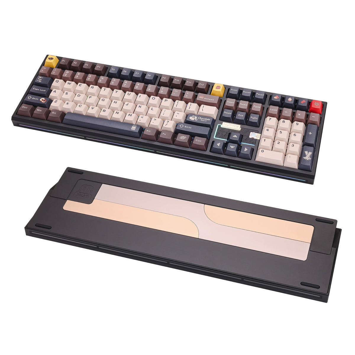Loeskii WEIKAV 108-Key CNC Aluminum Mechanical Keyboard, Tri-Mode Wireless, Hot Swappable Linear Switch, Quick Release Structure, QMK/VIA, PBT Keycaps, Sound Dampening, NKRO, RGB, Win/Mac