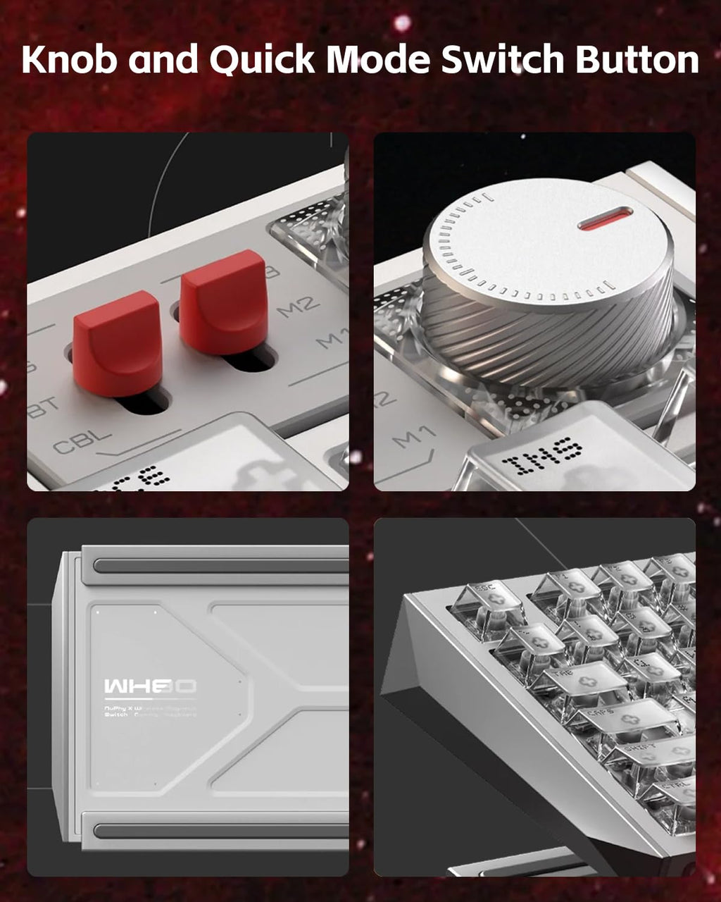 nuphy WH80 Hot-Swap Rapid Trigger Wireless Magnetic Keyboard with knob