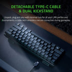 Razer Huntsman Mini (Purple Switch) - Compact 60% Gaming Keyboard (Clicking Optical Switches, Doubleshot PBT Keycaps, Removable USB-C Cable) QWERTY US Layout | Black