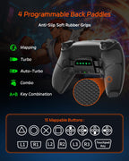 CHARM FOCUS Modified PS5Controller, 4 Remappable Back Paddle for PS5 & PC