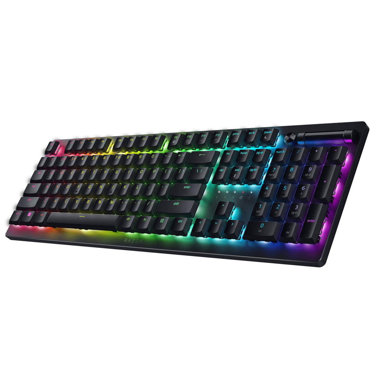 Razer DeathStalker V2 Pro Wireless Gaming Keyboard: Low Profile Optical Switches Clicky Purple - HyperSpeed Wireless & Bluetooth - Chroma RGB - Up to 200 Hr Battery - Snap Tap