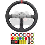 Replace 13 inch lightweight Suede/Leather Steering Wheel Replace Panel For MOZA R5/R3/ES/ESX Bundle Gaming Racing Wheel (With full Suede)